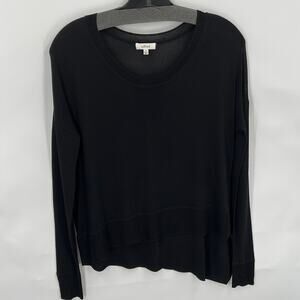 Wilfred Women's Black Long Sleeve Asymmetrical Pullover Top Size XS